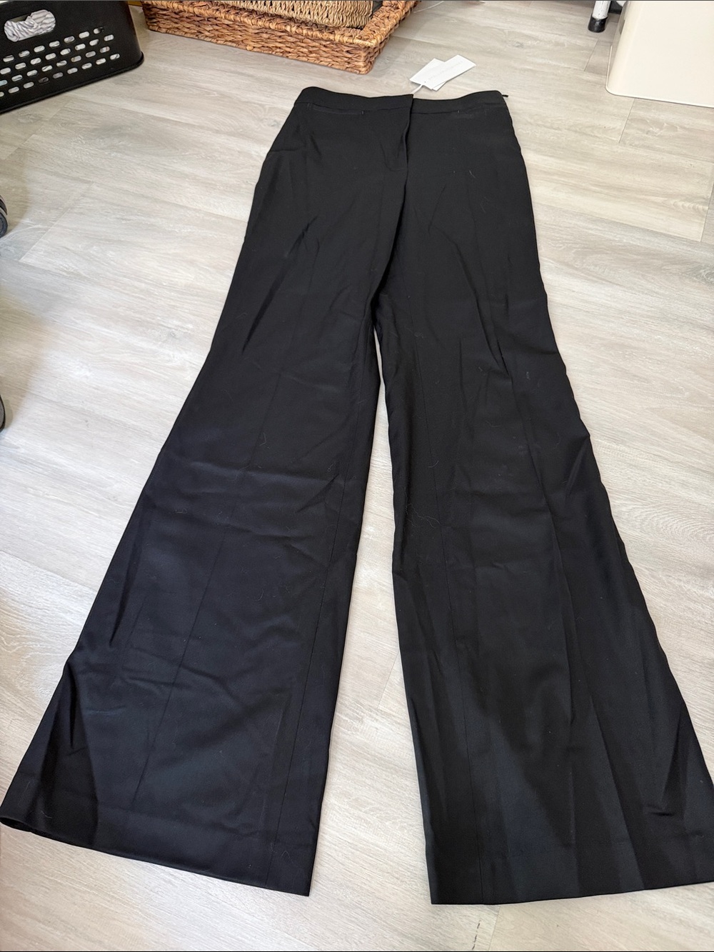 Stella McCartney Black High-Waist Wide-Leg Trousers size 36 in US a 2